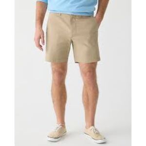 J. Crew Men's 7" Stretch Chino Short, Khaki, Size 38